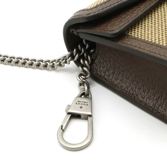 GUCCI Dionysus Jumbo GG Super Chain Shoulder Bag Tiger khaki Green - Picture 5 of 9